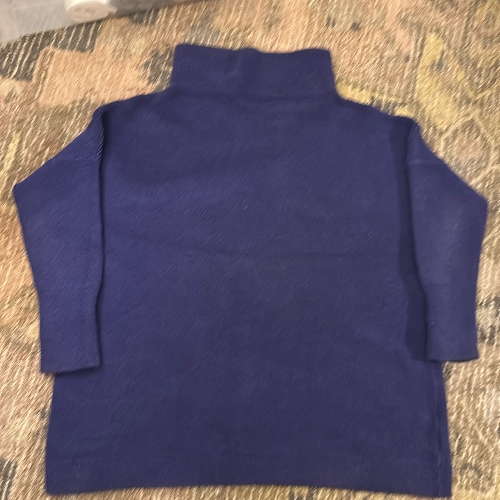 Free People ottoman slouch tunic sweater.  Small blueberry color